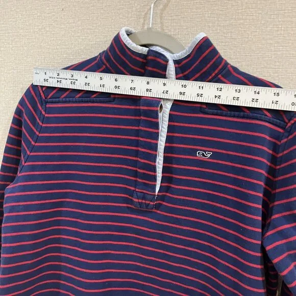 Vineyard Vines 1/4 Botton Pullover Men's Large Striped Long Sleeve Sweater - Picture 10 of 16